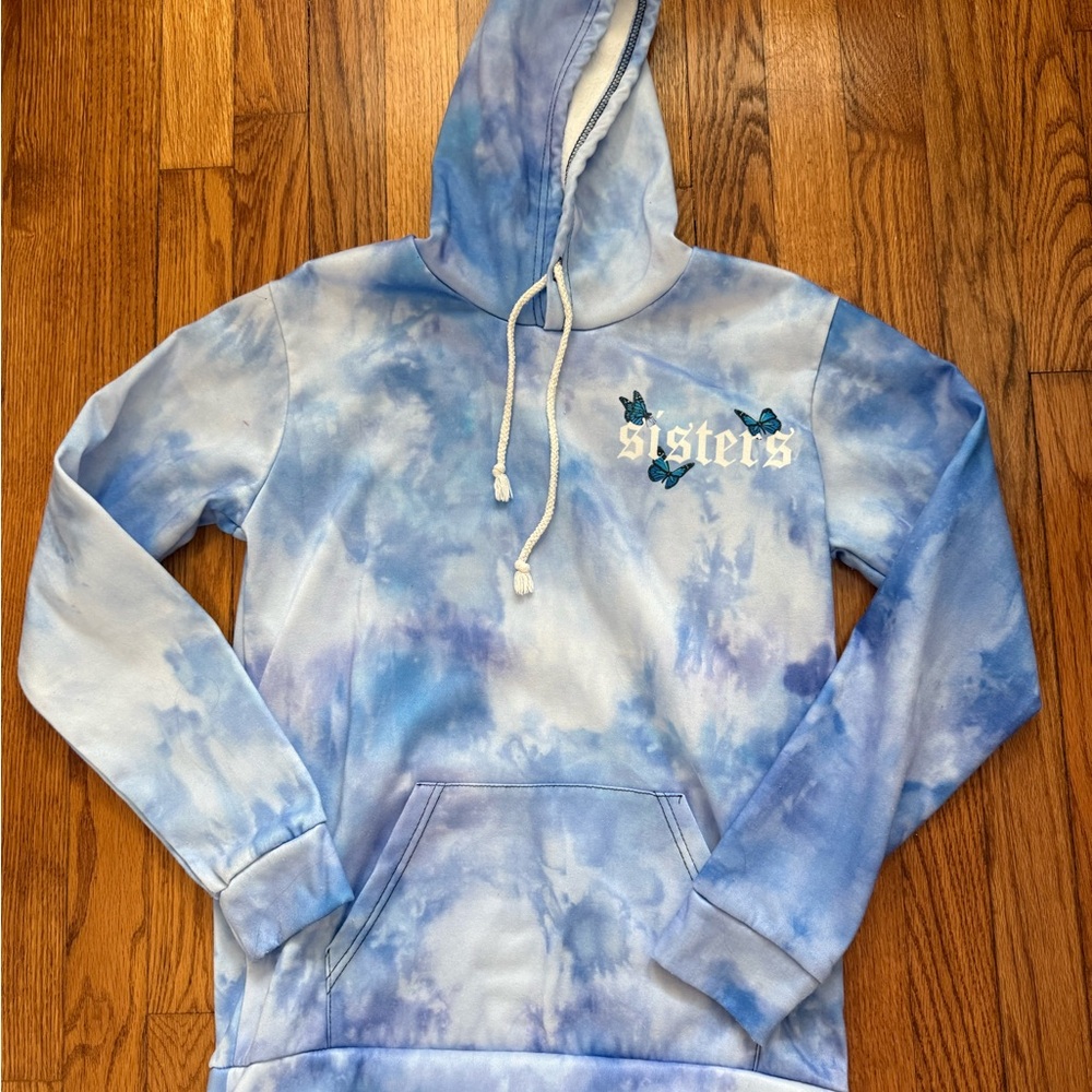Blue Tie-Dye Hoodie